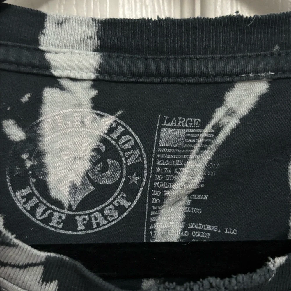 Affliction | Live Fast Festival T-Shirt Black White Sunburst Multi Women’s Sz L - Picture 4 of 7